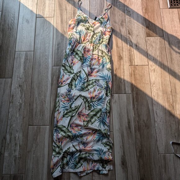 H&M Divided Floral Print Maxi Dress Slit Size 12 Women’s Summer Casual - Picture 4 of 6